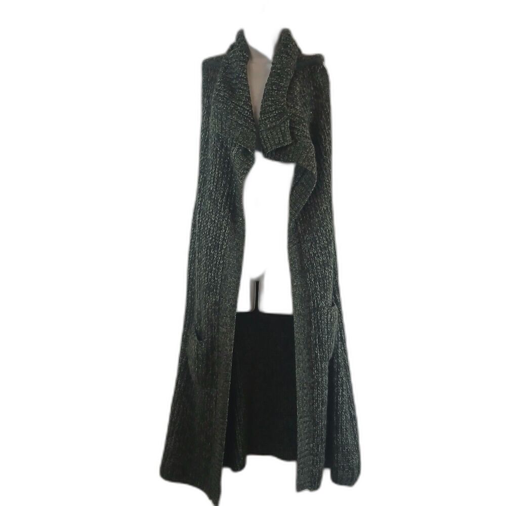 PrAna Gray Sweater Sleeveless Longline Sz Xl Casual Office Wear Travel lagenlook